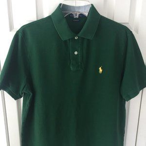 Polo Ralph Lauren Men's Polo Shirt - Classic Fit Medium - Green - 100% Cotton